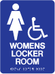 TS-46 "Womens Locker Room" Tactile Sign