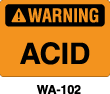 WA-102 - WA-102 Warning Sign