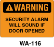 WA-116 - WA-116 Warning Sign