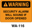 WA-116 Warning Sign