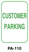 Toronto Stamp's "Customer Parking" signs in stock. To be installed on wall or for post mounting. Hardware not included. Order now and receive soon.