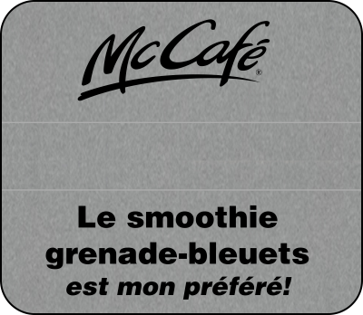 MC-102BF - MC-102BF McCafé le smoothie bleuets- McCafe Insignes d'équipier, argent (paquet 10)