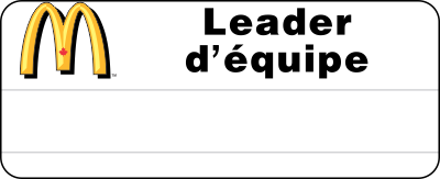 MC-45F - MC-45F "Leader d'équipe" Insigne d'équipage vierge, blanc, paquet 10 
