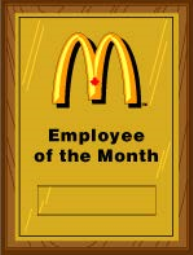 Employee of the Month Wall Plaque (7" x 9")