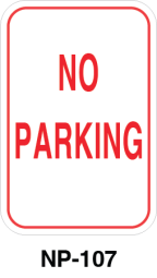 Toronto Stamp's stock "No Parking" sign. Words only. To be placed on wall or post mounting. Hardware not included. Buy now and receive it soon.