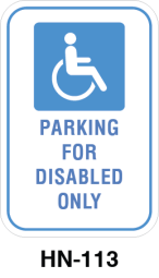 Toronto Stamp's stock "Parking for Disabled Only" accessibility sign - Fast shipping. Options for wall or post mounting. Hardware not included. Buy now and receive it soon.