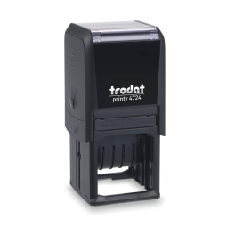 Trodat Printy 4724 self-inking dater stamp can be customized to suit your specific needs. Include 3 lines of copy above and/or below the date field.