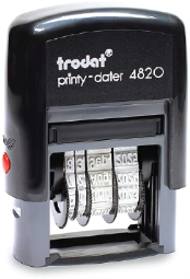 Self Inking Date Stamp (1" x 3/16") with 12 consecutive years in the year band. 4mm date size. Order now and receive soon!