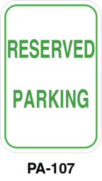 Toronto Stamp's stock "Reserved Parking" signs. Wall or post mounting option. Hardware not included. Buy now and receive it soon.