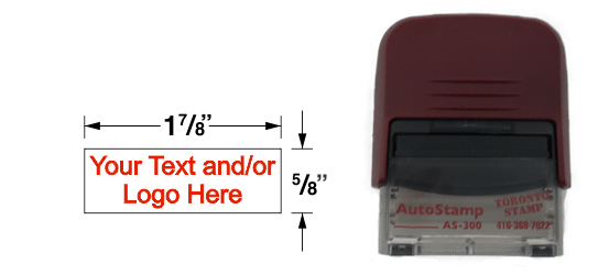 AS-300 Self Inking Rubber Stamp is ideal for signatures, addresses, commissioner stamps, and custom messages.
