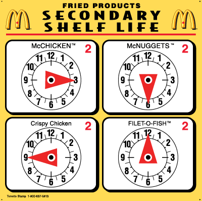 MC-SL-104F - McDonald's Fried Secondary Shelf Life Timer