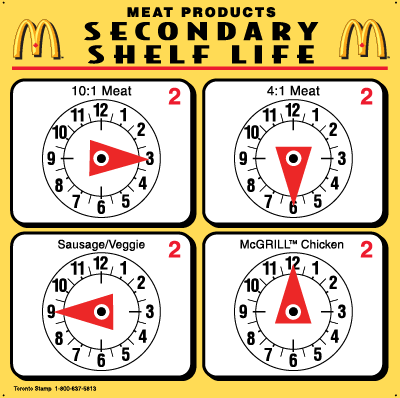 MC-SL-104M - McDonald's Meat Secondary Shelf Life Timer
