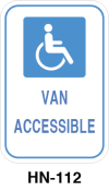 Toronto Stamp's stock "Van Accessible" signs, ship fast with options for wall or post mounting. Hardware not included. Buy now and receive it soon.